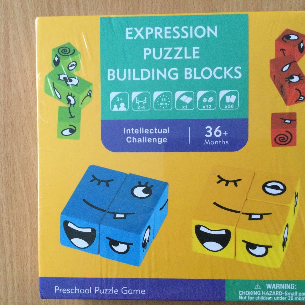 Expression puzzle Building Blocks Intellectual challenge preschool puzzle game